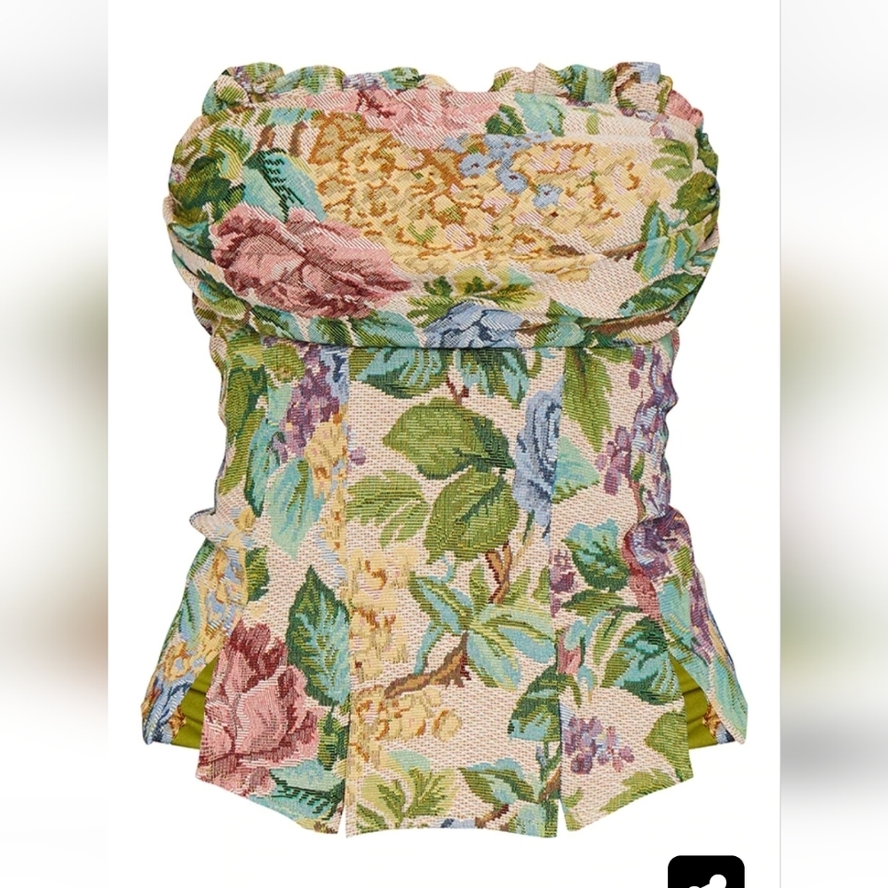 PrettyLittleThing Floral corset Top - Multicolor